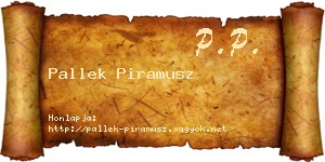 Pallek Piramusz névjegykártya